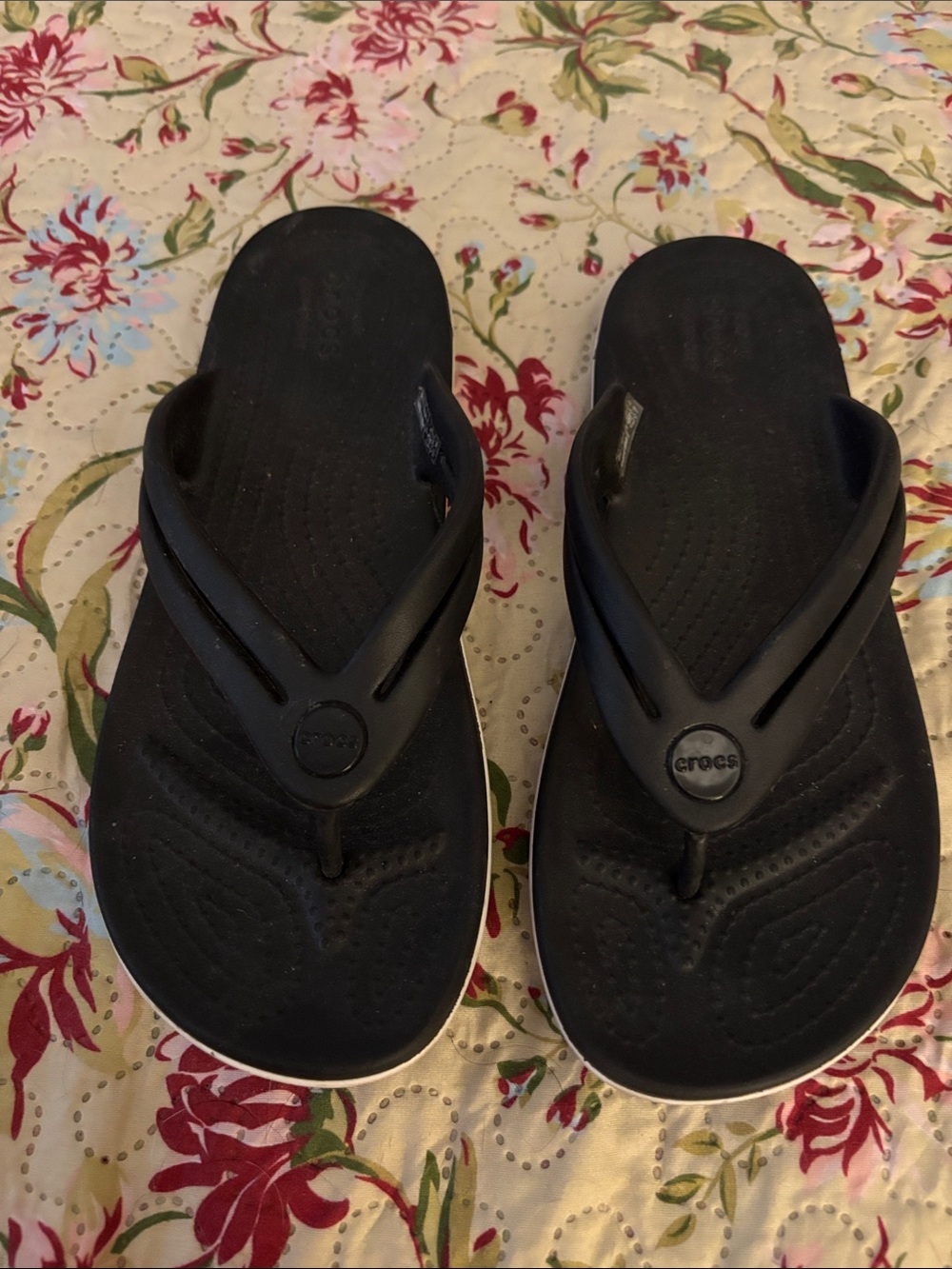 CROCS Black Slip-On Flip Flops